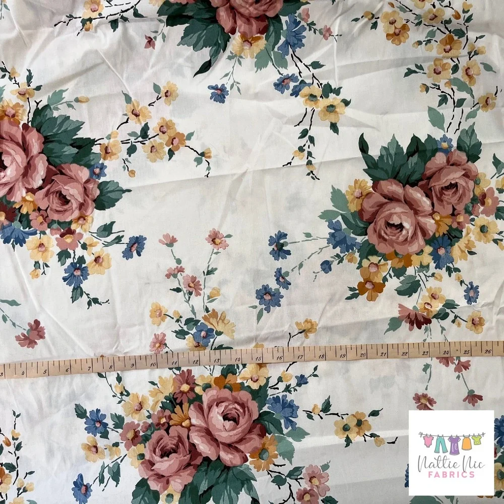 Vintage Large Floral Twin‎ Size fitted sheet Springs